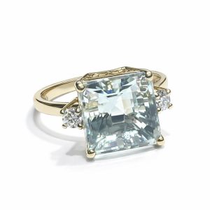 Anillo de Aguamarina-R-3181AQ