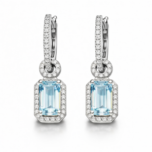 Aretes de Aguamarina-HEW6289DQ
