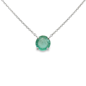 Collar Solitario de Esmeralda-CO-6395