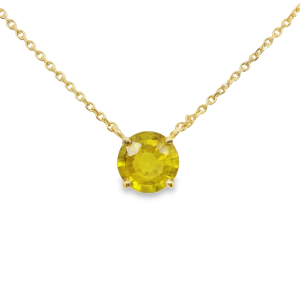 Collar Solitario de Zafiro-CO-6400