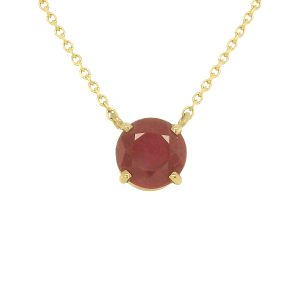 Collar Solitario de Rubi-CO-6396