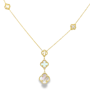 Collar de oro 18KY 5.3GR con Madre Perla