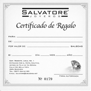 Certificados de Regalo