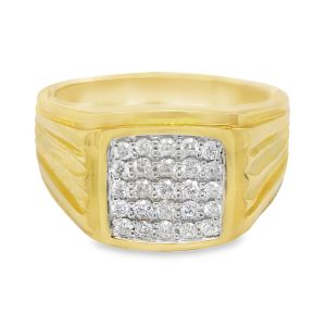 Anillo de oro 14KY con Diamantes 0.50CTS