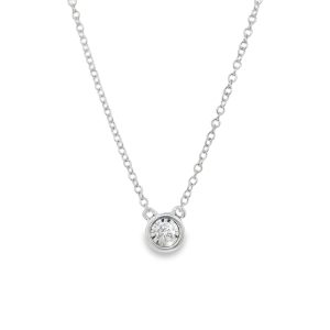 Collar Solitario de Diamante-442NCI-T14PD11