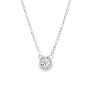 Collar Solitario de Diamante-446NCI-T14PD21