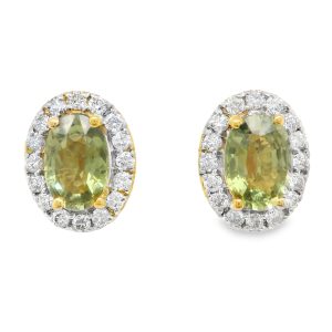 Aretes de Zafiro Verde-72499