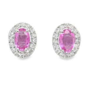 Aretes de Zafiro rosado-72669