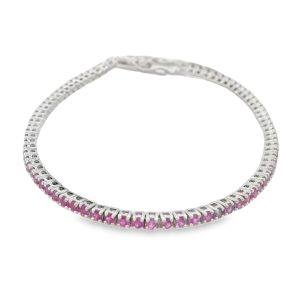 Pulsera de Zafiro Rosado-72872
