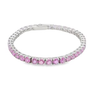 Pulsera de Zafiro Rosado-73923
